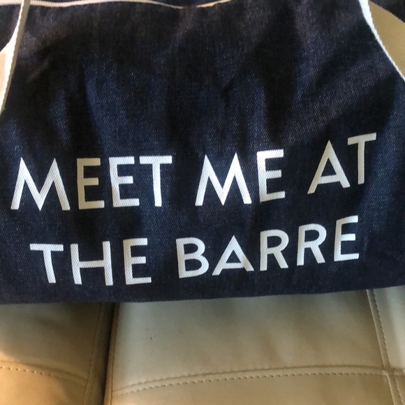 “MEET ME AT THE BARRE” Private Party Denim Bag - Picture 3 of 5